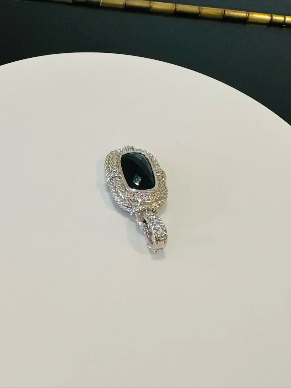 Judith Ripka Luxury Vintage Designer Couture Authentic Formal Onyx Enhancer